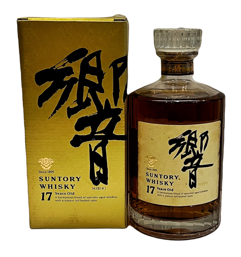 Old & Rare Suntory Whisky 17 Year Old Hibiki Back Gold Label with