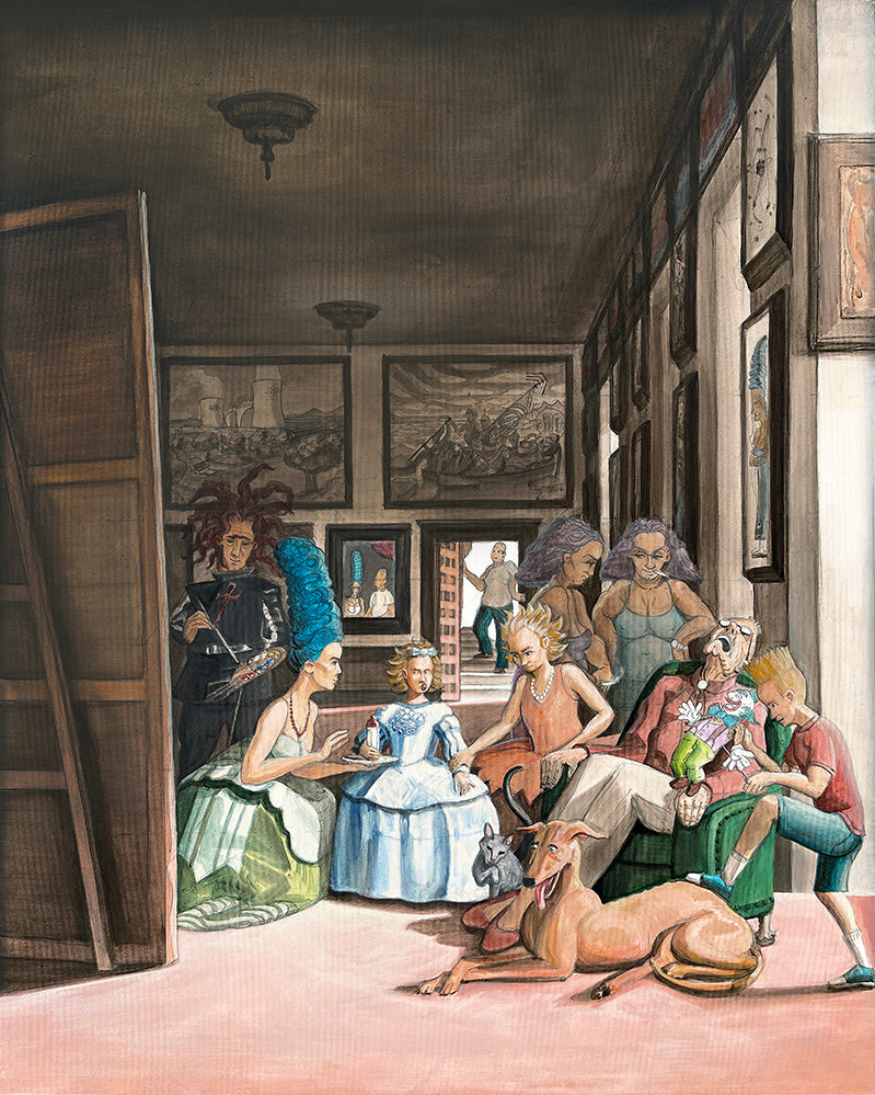 Las Simply Mas parody remake of Diego Velazquez Las Meninas – Real