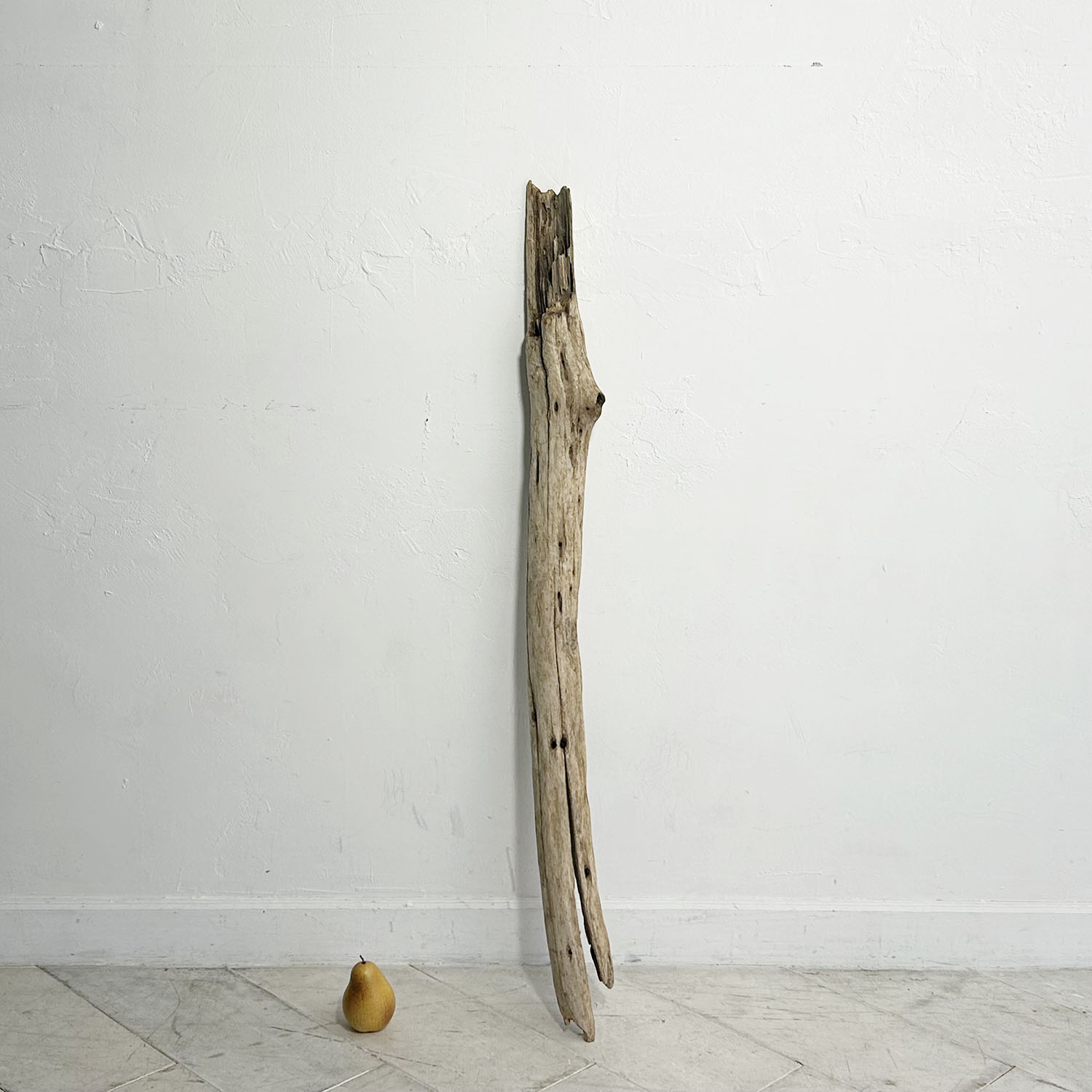 流木 L 太め 割れ＆ヒビ 穴あき 長さ約1050 - barbiebarbie