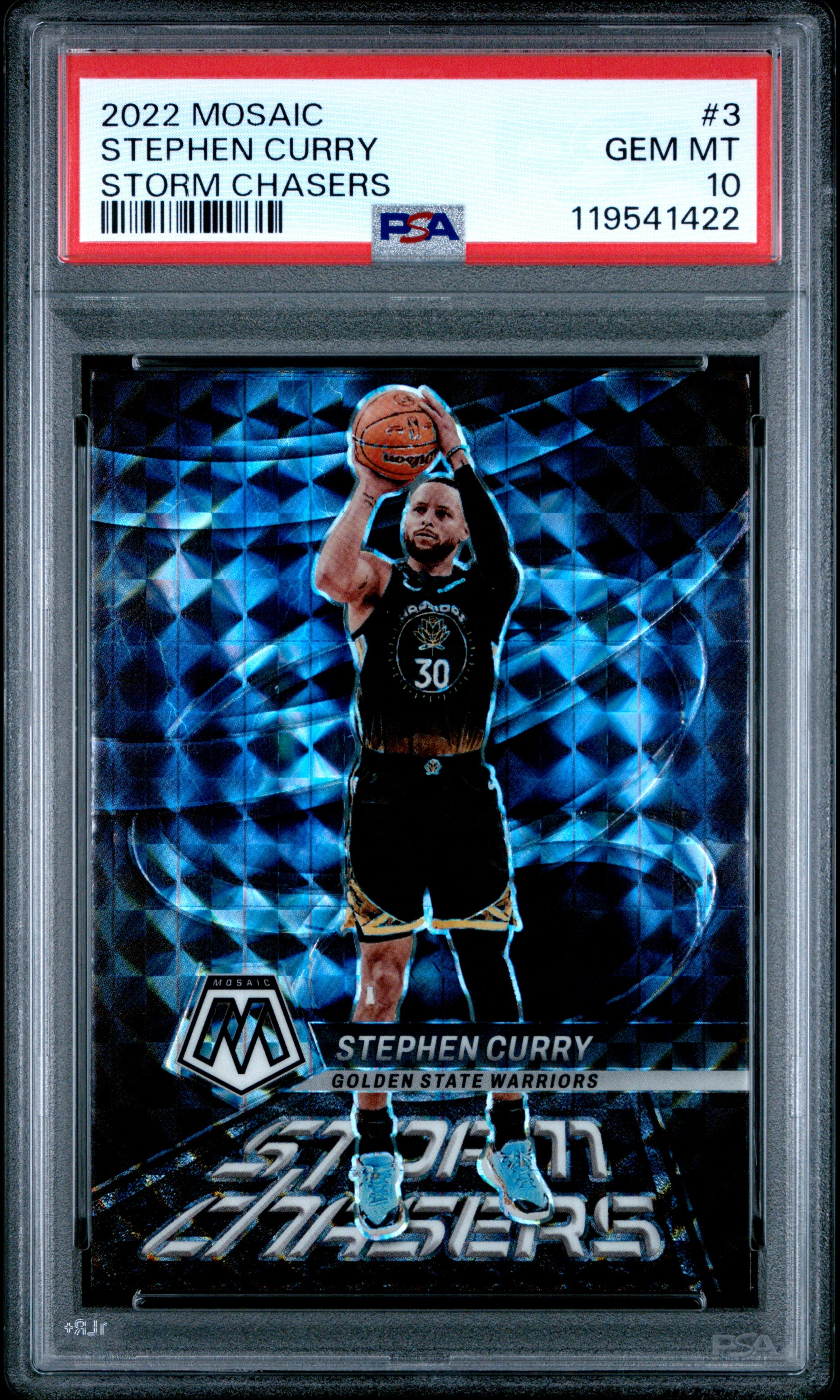 2022 Panini Mosaic Storm Chasers Stephen Curry #3 PSA 10 – RL