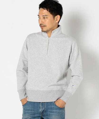 ハーフジップスウェット[グレー]