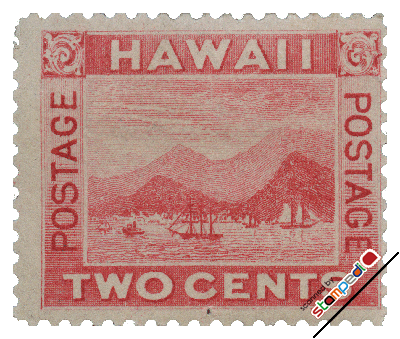 ハワイ王国 1899年 2 セント 通常切手, |