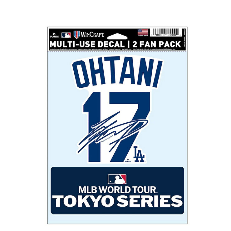 大谷翔平 MLB Tokyo Series 2025 ファンデカール ネーム＆ナンバー