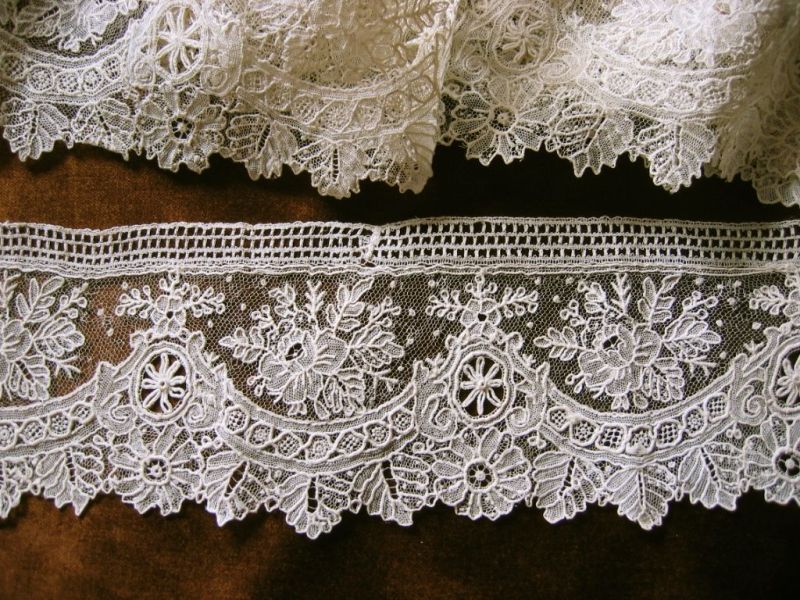 アンティーク ブラーノレース ポワンドヴェニス ローズ ニードルワーク