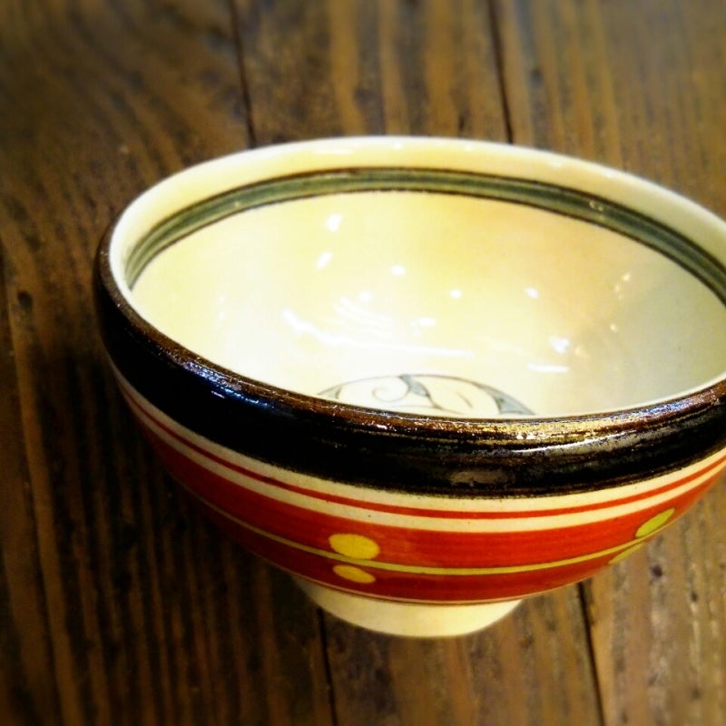 小橋川太郎さんの赤絵。 | 琉球民芸ギャラリー 鍵石 きーすとん