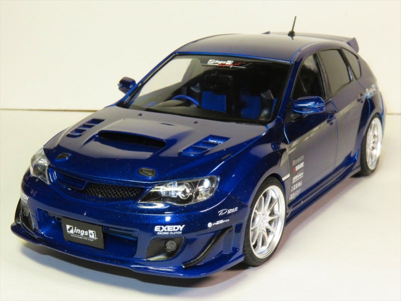完成品】1/24 GRB インプレッサ WRX STI ings Ver. アオシマ