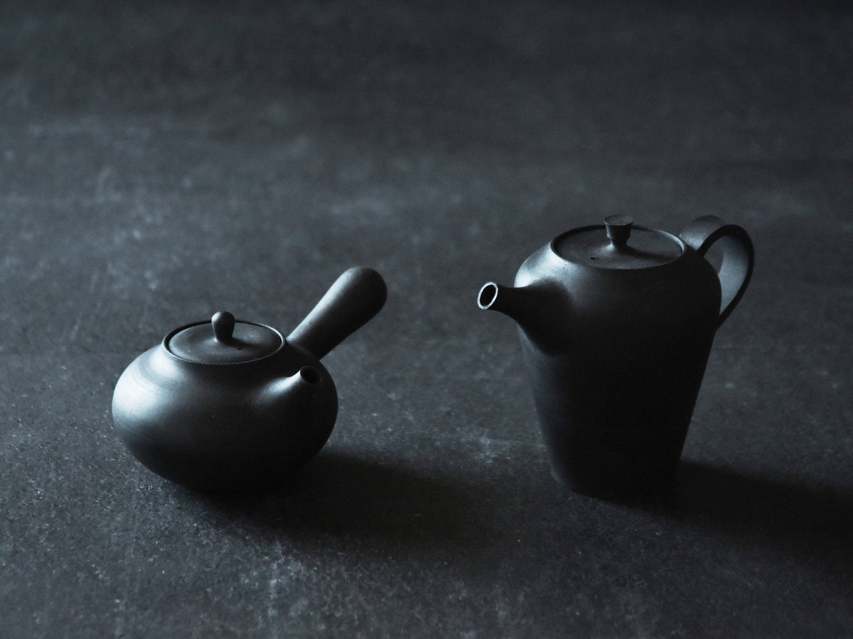 コレクション 笠間焼 黒田隆 急須 煎茶道具 笠間焼 黒田隆作 焼〆 横手