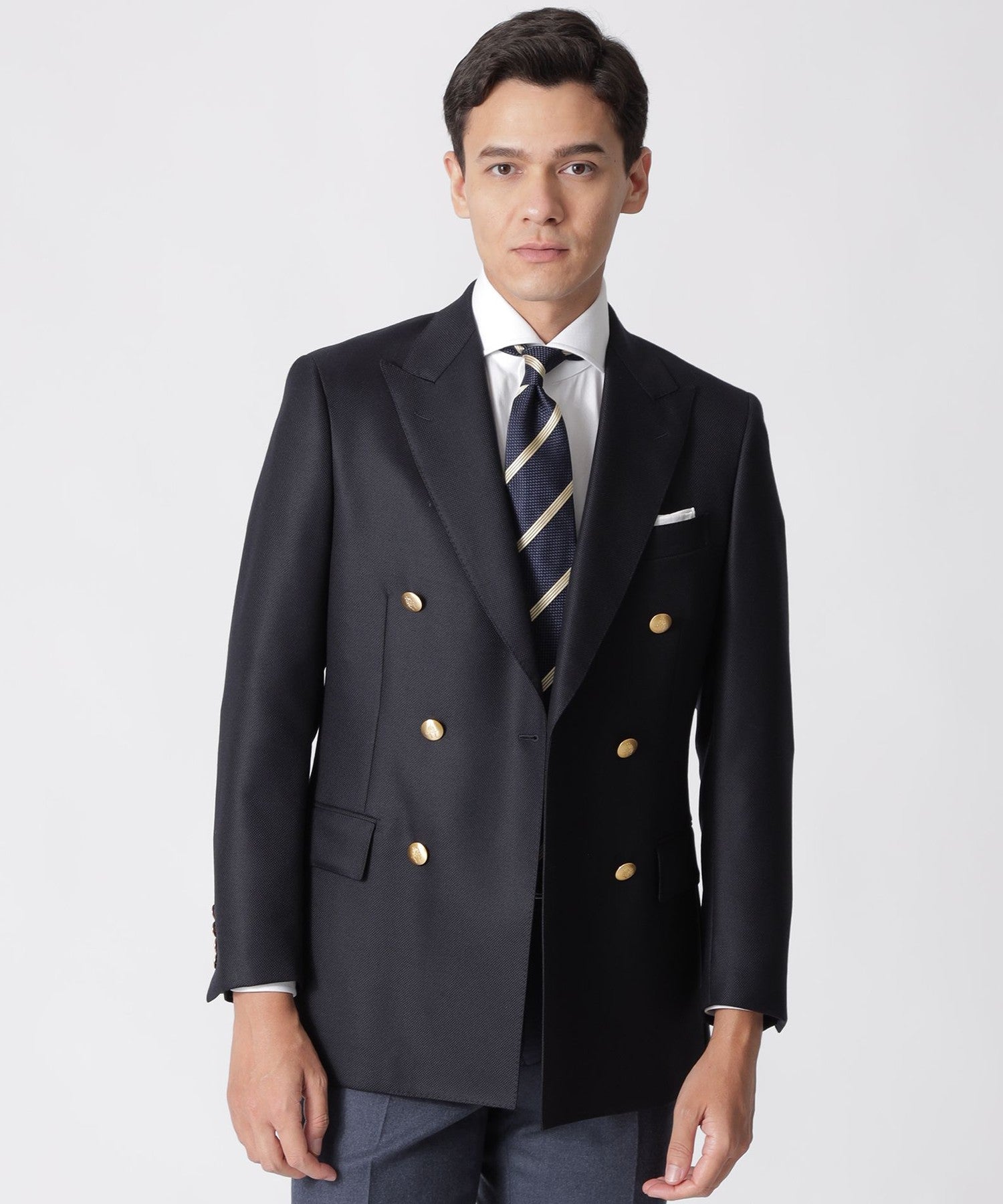 秋冬 【ウール100%】PaulStuart ポールスチュアート 紺ブレザー