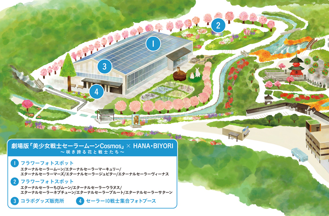 劇場版「美少女戦士セーラームーンCosmos」×HANA・BIYORI ～咲き誇る花