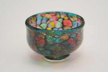 ガラス作家 石井康治 カップ＆ソーサー 金彩 工芸品 成川美術館展示品