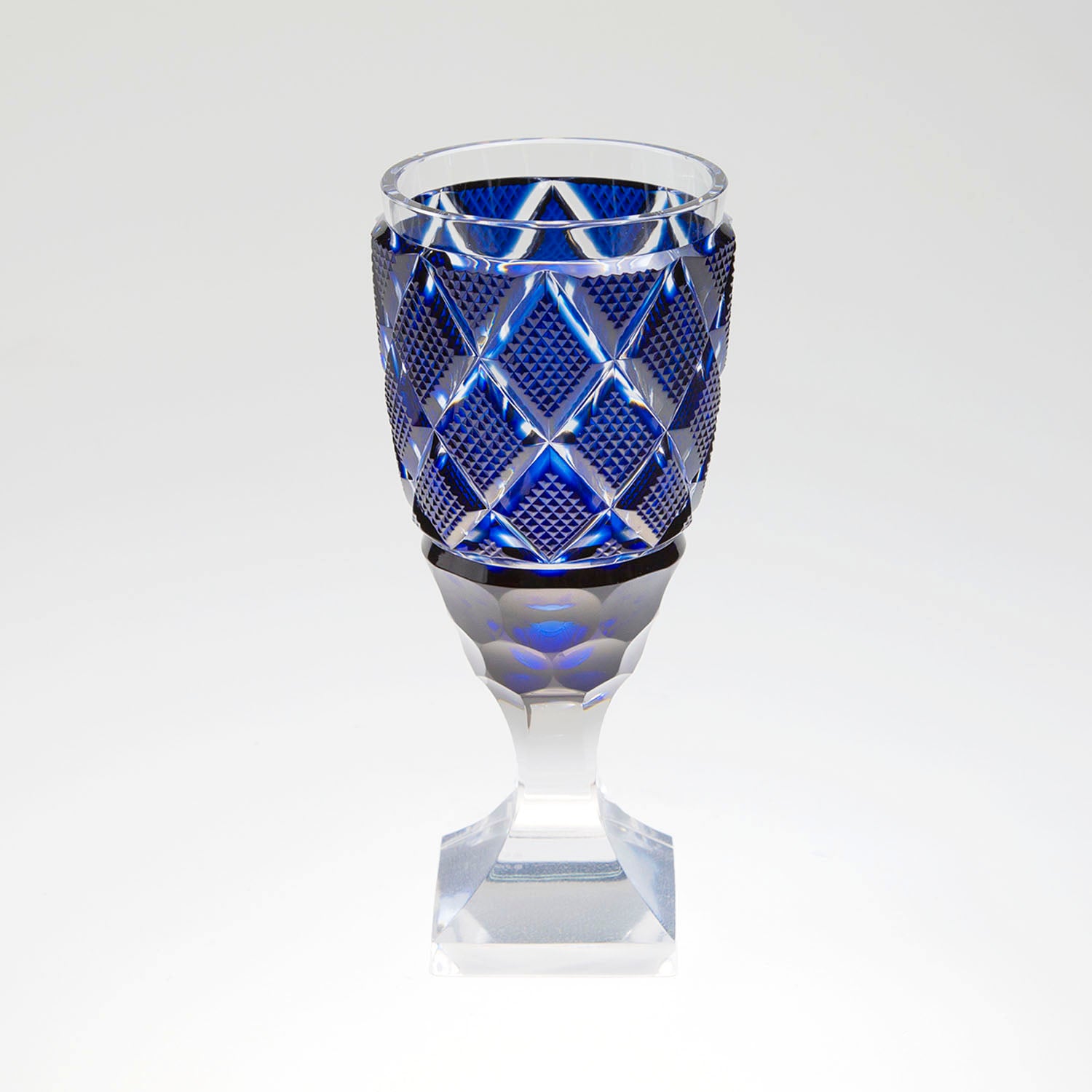 島津薩摩切子】脚付杯(大) cut63 – ㈱島津興業 島津薩摩切子