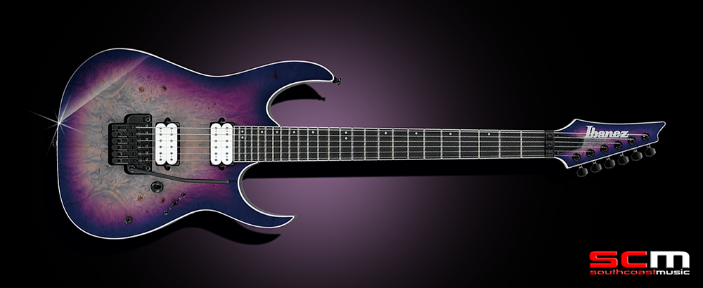 Ibanez Iron Label RGIX6DLB SNB Electric Guitar Burl Top - Ash Body