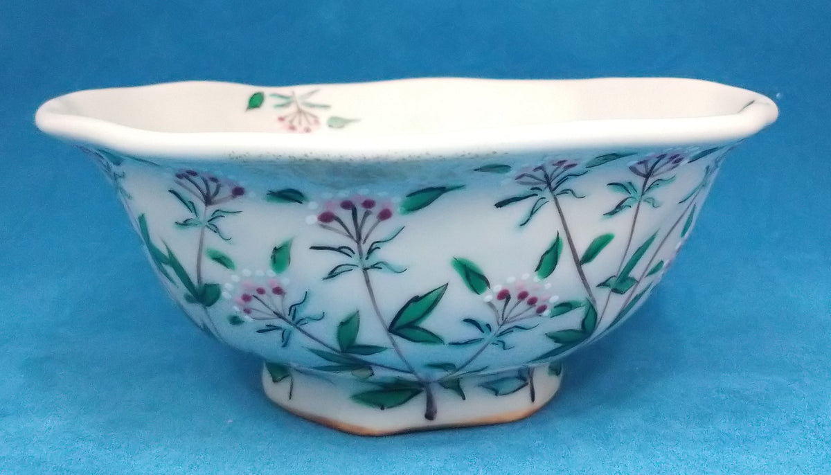 京焼・清水焼 村田幸之介(六齋窯) 捻り藤袴組飯碗 – SEIKADO