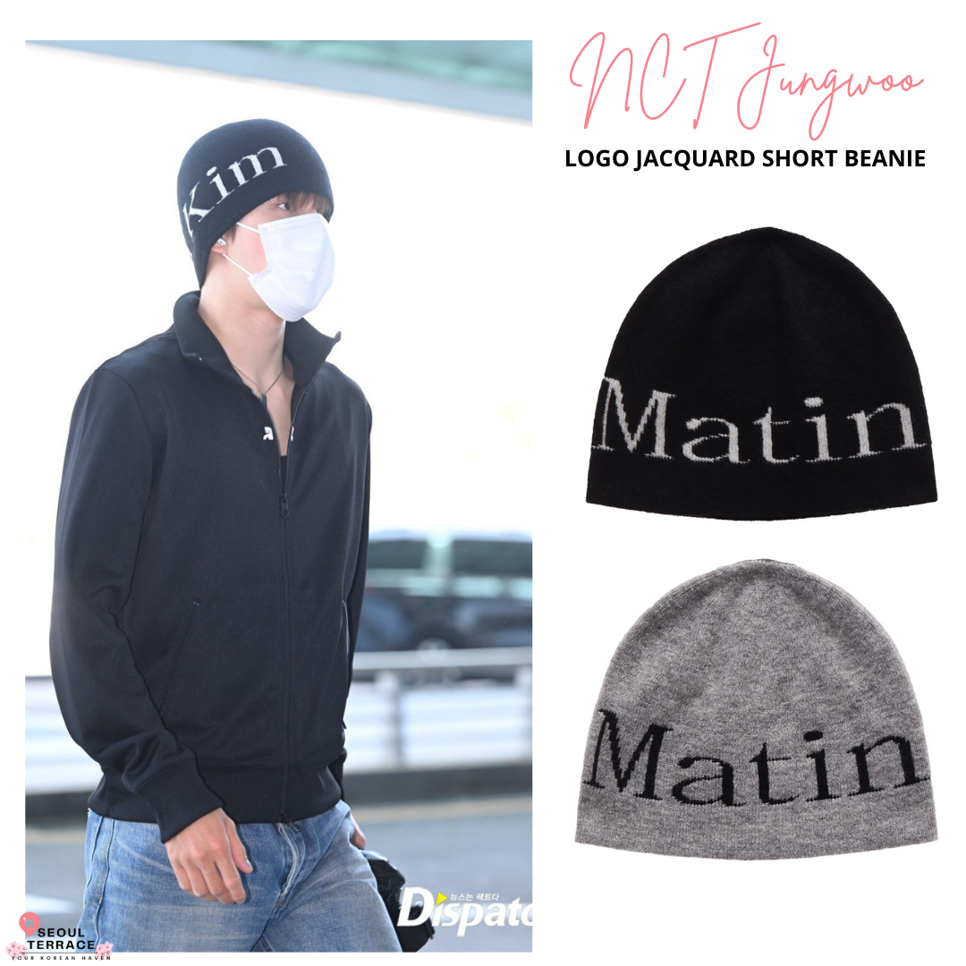 NCT Jungwoo Pick] Matin Kim Logo Jacquard Short Beanie – SEOUL TERRACE