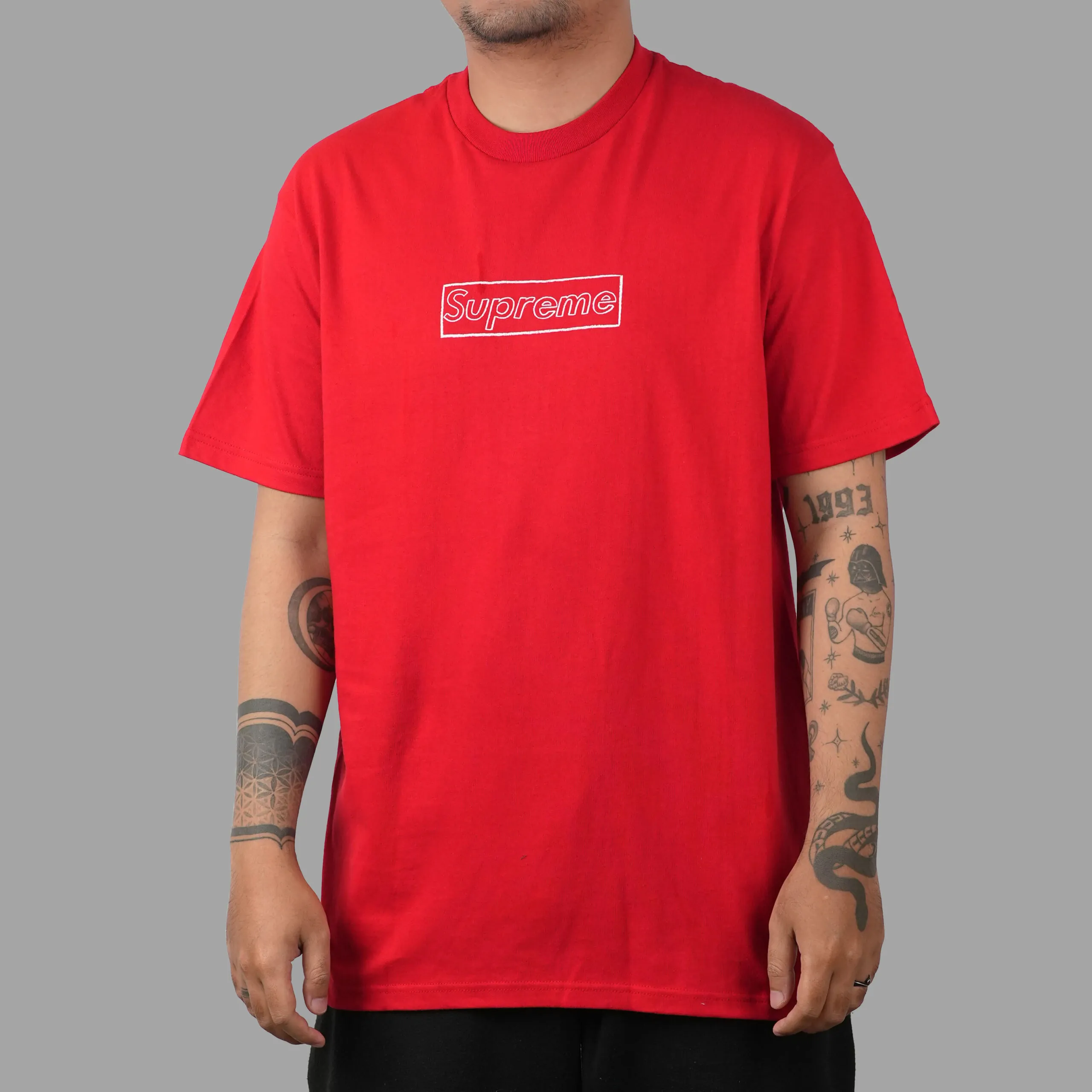 Supreme - KAWS Chalk Logo Tee Navy