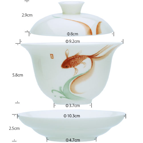 v141 中国清朝期 同治年製 粉彩絶品金魚絵付磁器鉢 弦金魚図 Q v141