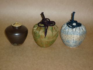 茶入れ□古瀬戸蓋付茶入 菖蒲紋 粉引き白釉 茶道 時代物