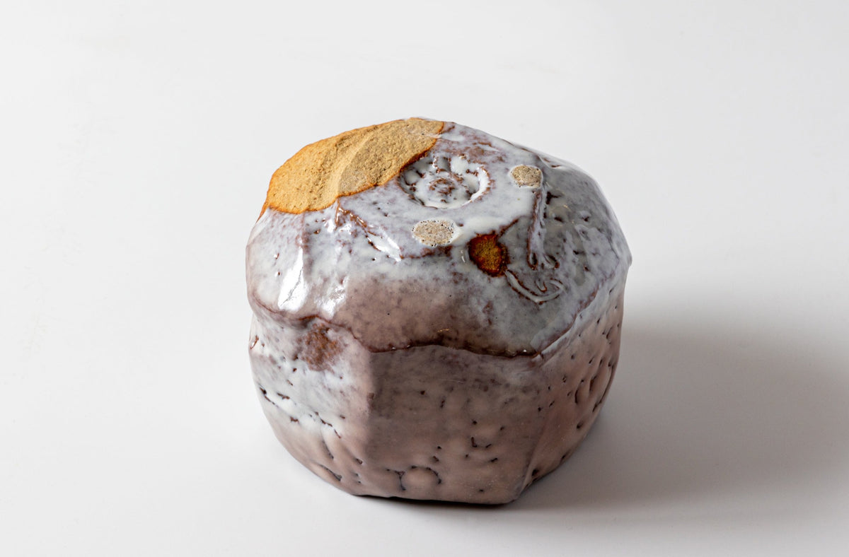 平戸山玉泉 福本彌治右ェ門 極彩金蘭手 釉裏金彩 共箱 共布 栞 抹茶碗