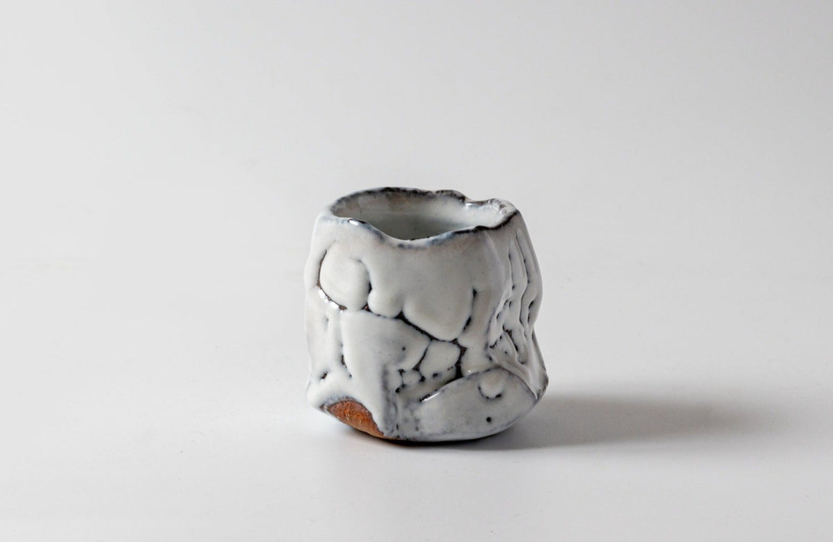 コマイヌさん 杉本泥牛 白釉の徳利と鳥文盃 コマイヌさん 杉本泥牛 白