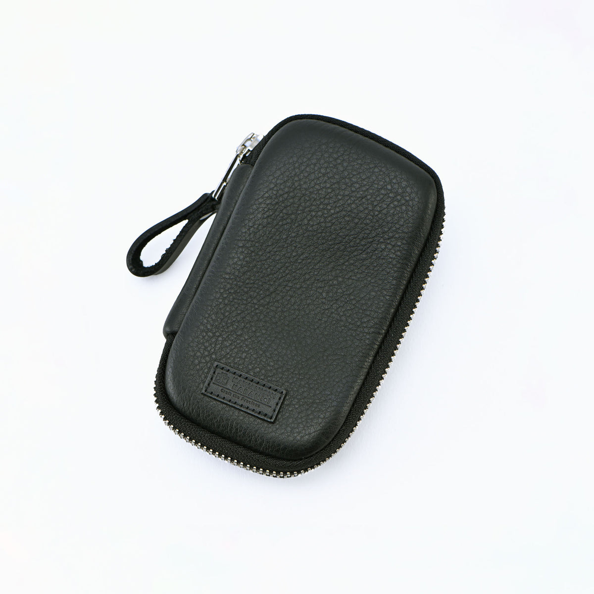 スマートキーケース ラウンドファスナー付きレザーキーケース メンズ