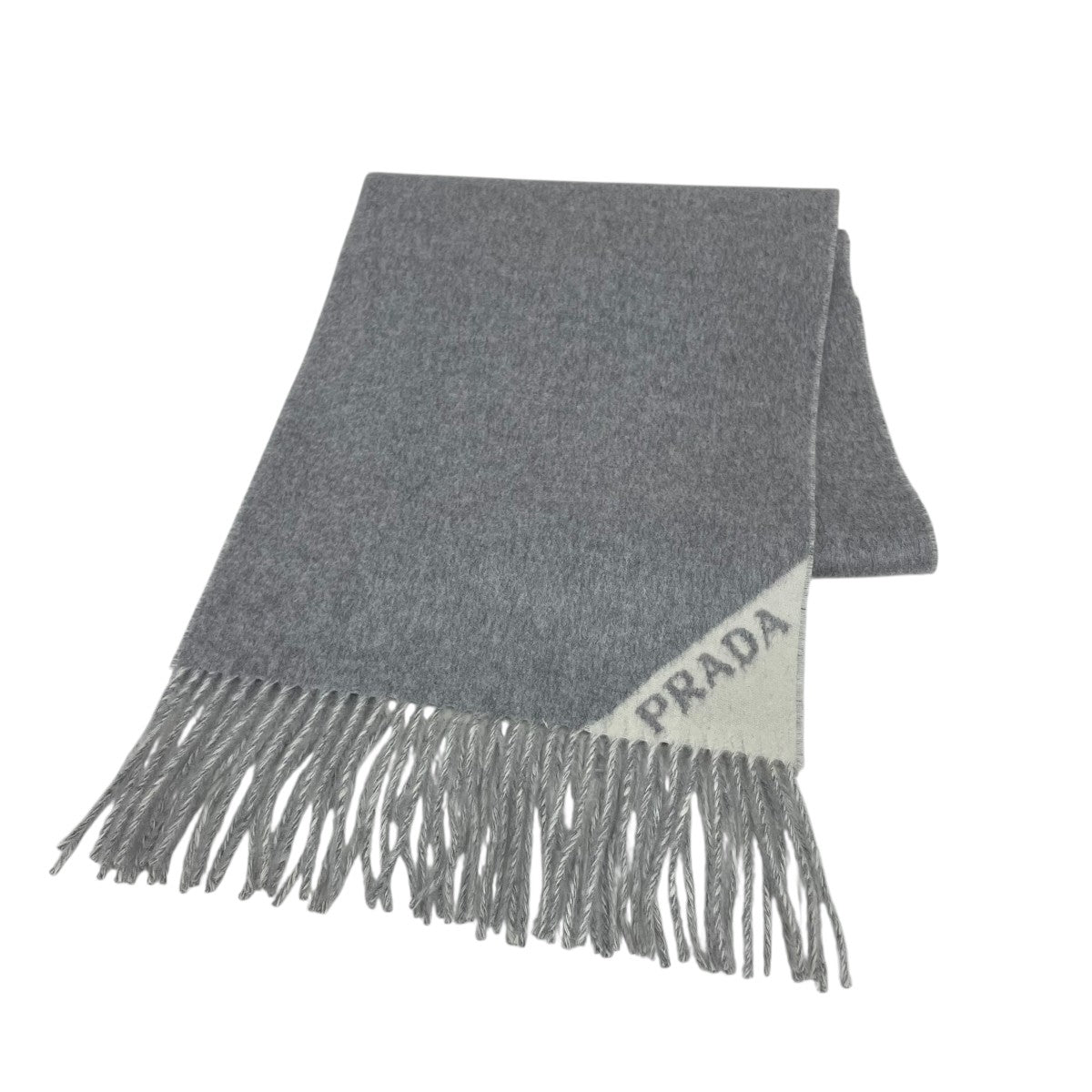 PRADA(プラダ) マフラー2FS055 2FS055 グレー×ホワイト｜【公式