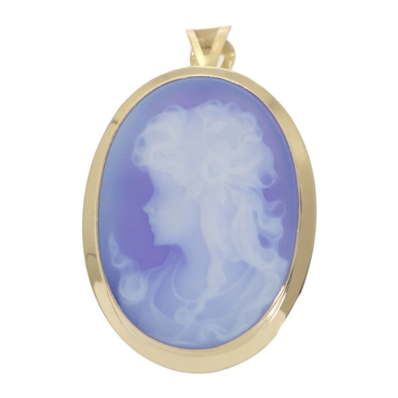 K18 カメオ メノウ ヴィンテージ 瑪瑙 ブローチ ネックレストップ K18