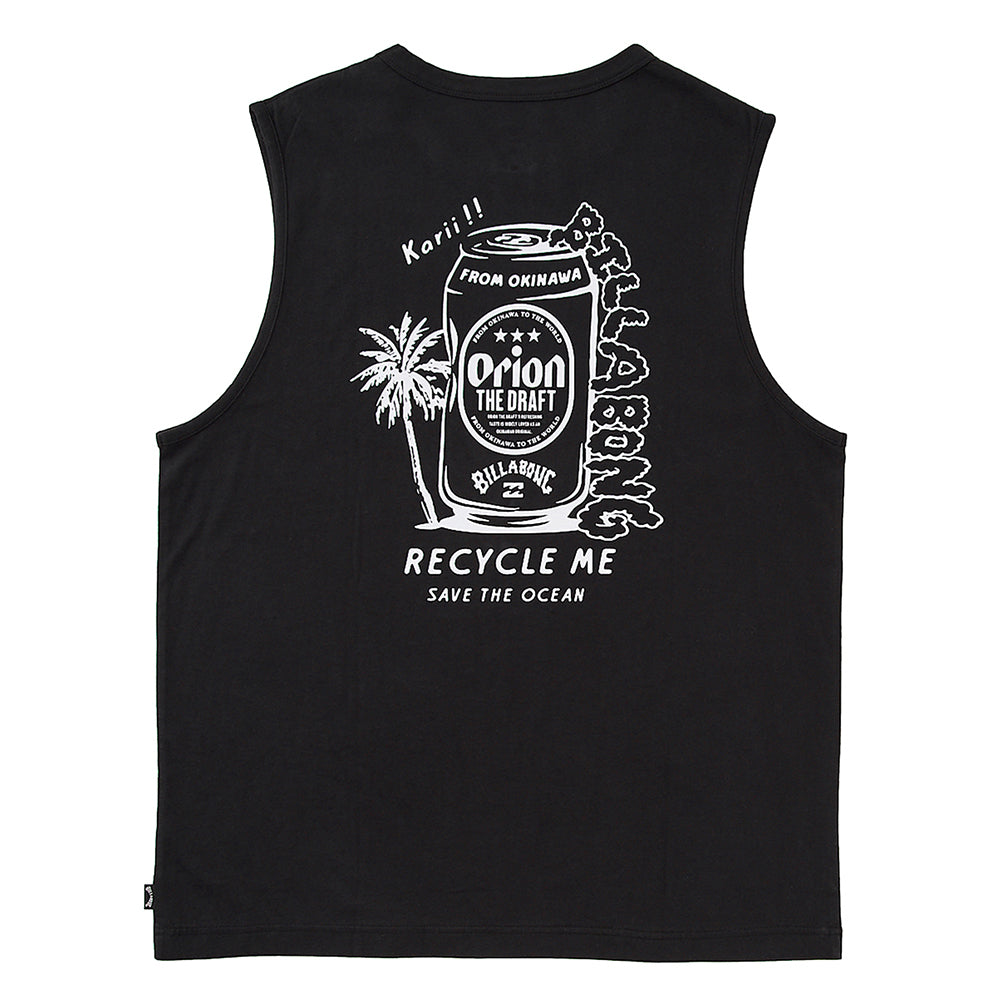 BILLABONG × ORION】タンクトップ RECYCLE ME ブラック ビラボンコラボ