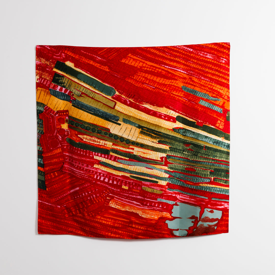 新品未使用 猪熊弦一郎 ミュージアムグッズ シルクスカーフ「フェイス