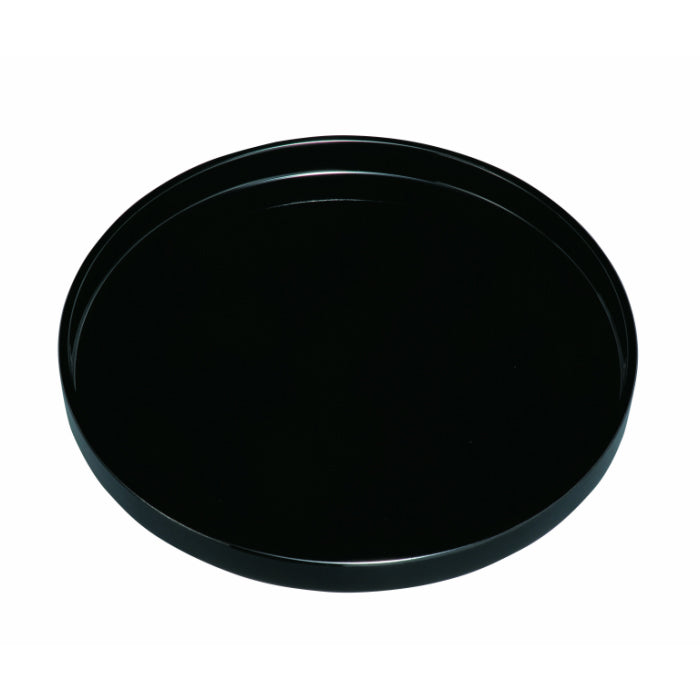 全3サイズ】 丸盆 お盆 切立 黒塗り トレー 研き仕上げ – 山家漆器店