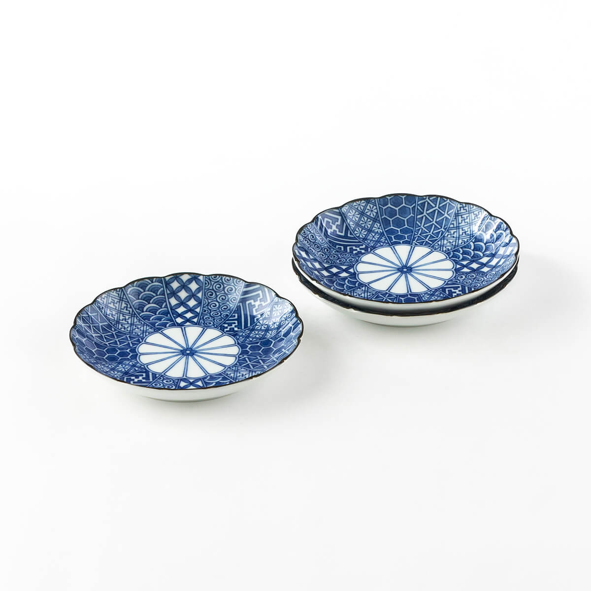 染付祥瑞 中皿 3Pセット – 陶土う庵