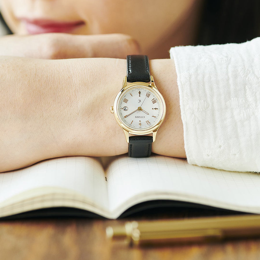 ☆電波ソーラー☆シチズン クロスシー ラウンド デイト入り レディース