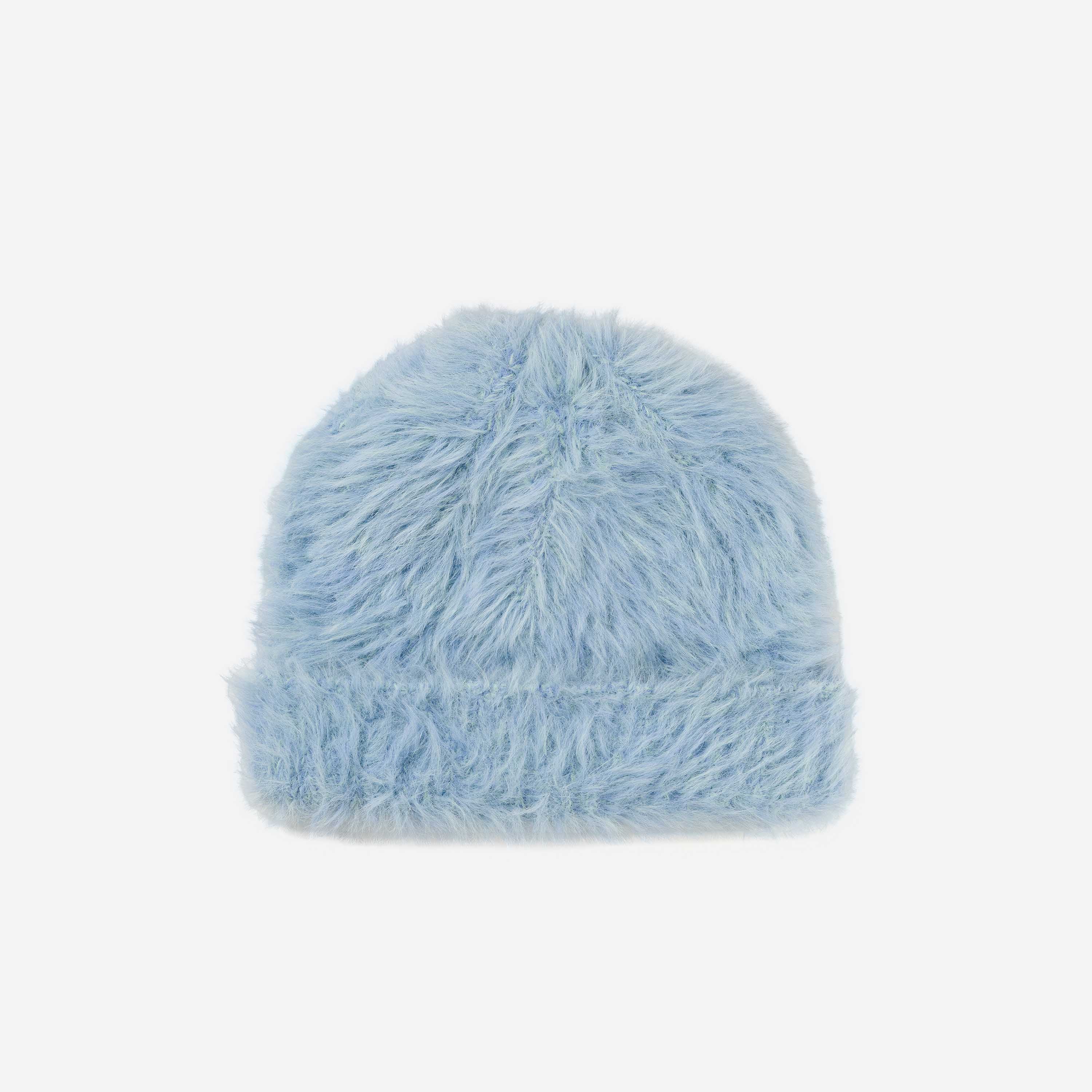帽子 S fuzzy knit beanie (white) THEREDTHREAD 帽子 THEREDTHREAD S