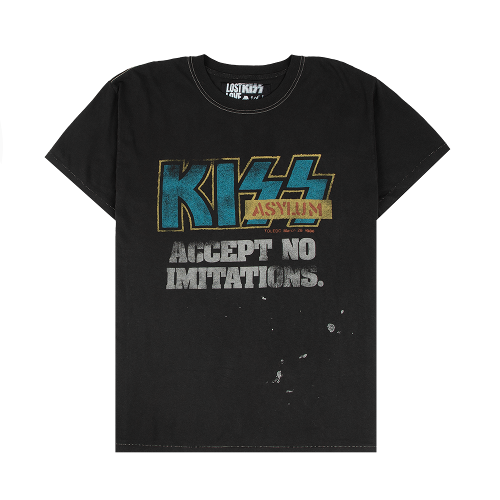 KISS x Lost Love: Accept No Imitations Upcycled T-Shirt - KISS