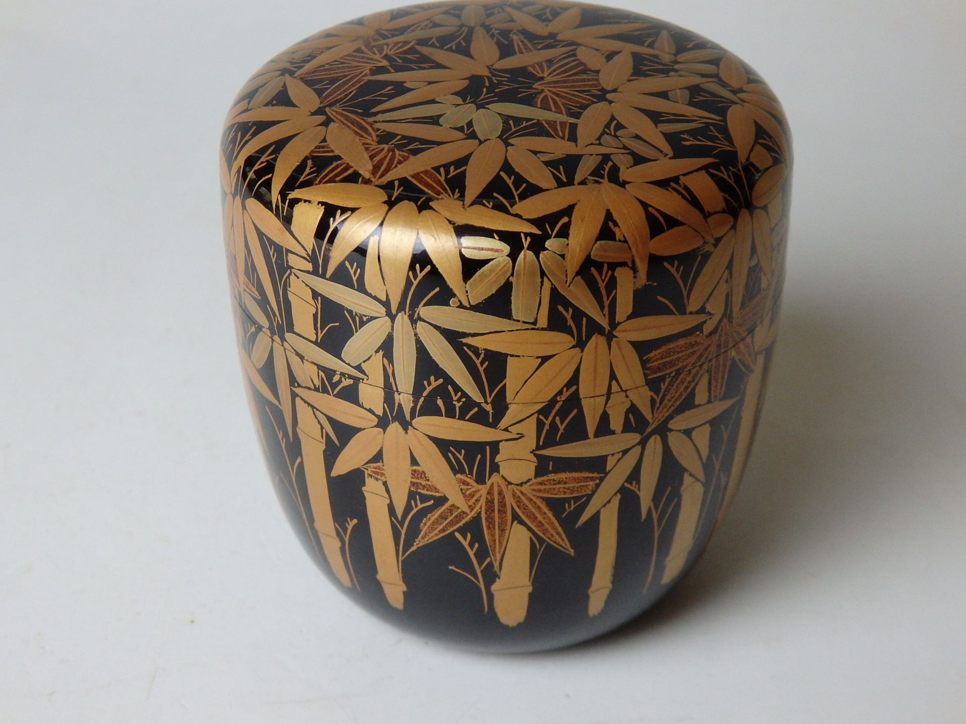 塗師 常寛 淡々斎書付 花押 面中次 嵯峨野蒔絵 棗 茶器 茶道具 木箱