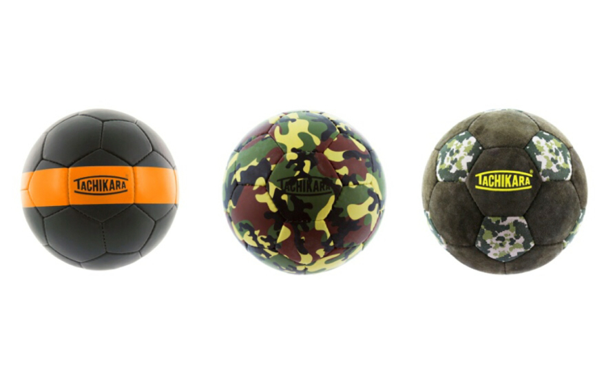 TACHIKARA CUSTOM サッカーボール ブラウン/イエロー タチカラによる