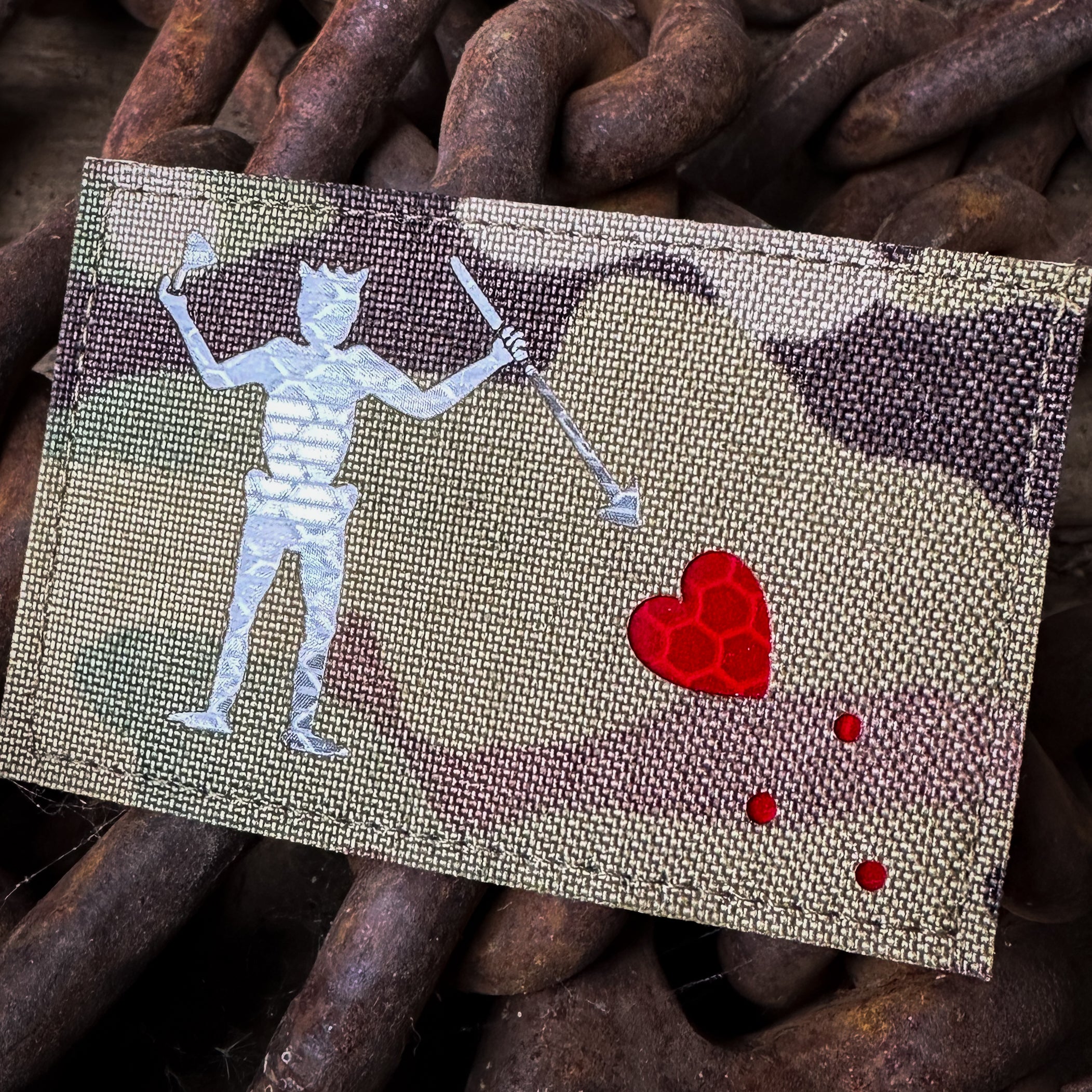 Laser Cut Reflective Edward Teach Blackbeard Pirate Flag- 2x3 CORDURA®