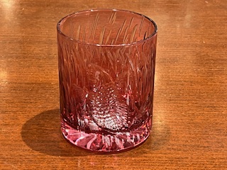 未使用】江戸切子 グラス タンブラー 紫 大友精三 作家 東京都伝統工芸