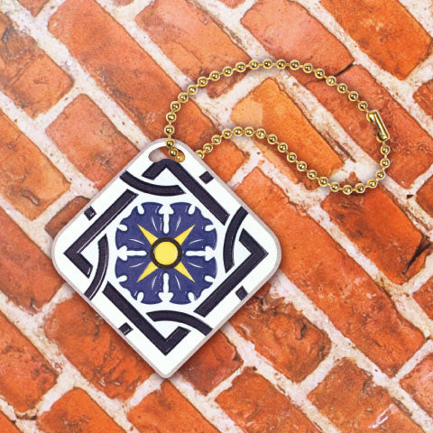 台湾マジョリカタイル柄 キーホルダー型 台湾交通系ICカード 百合錦簇