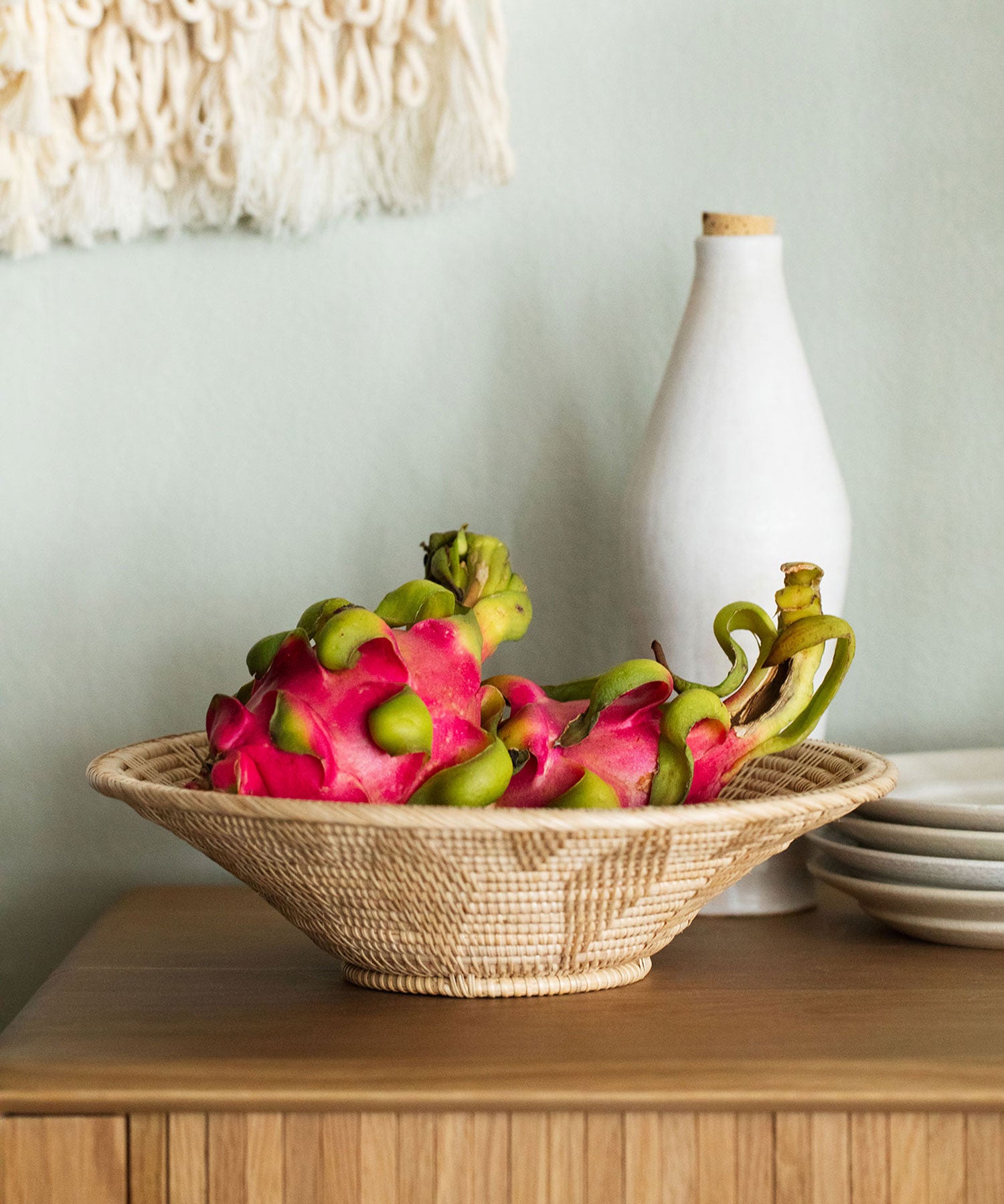 L2810-555 フランスアンティーク ガラスバケツ フルーツ バスケット