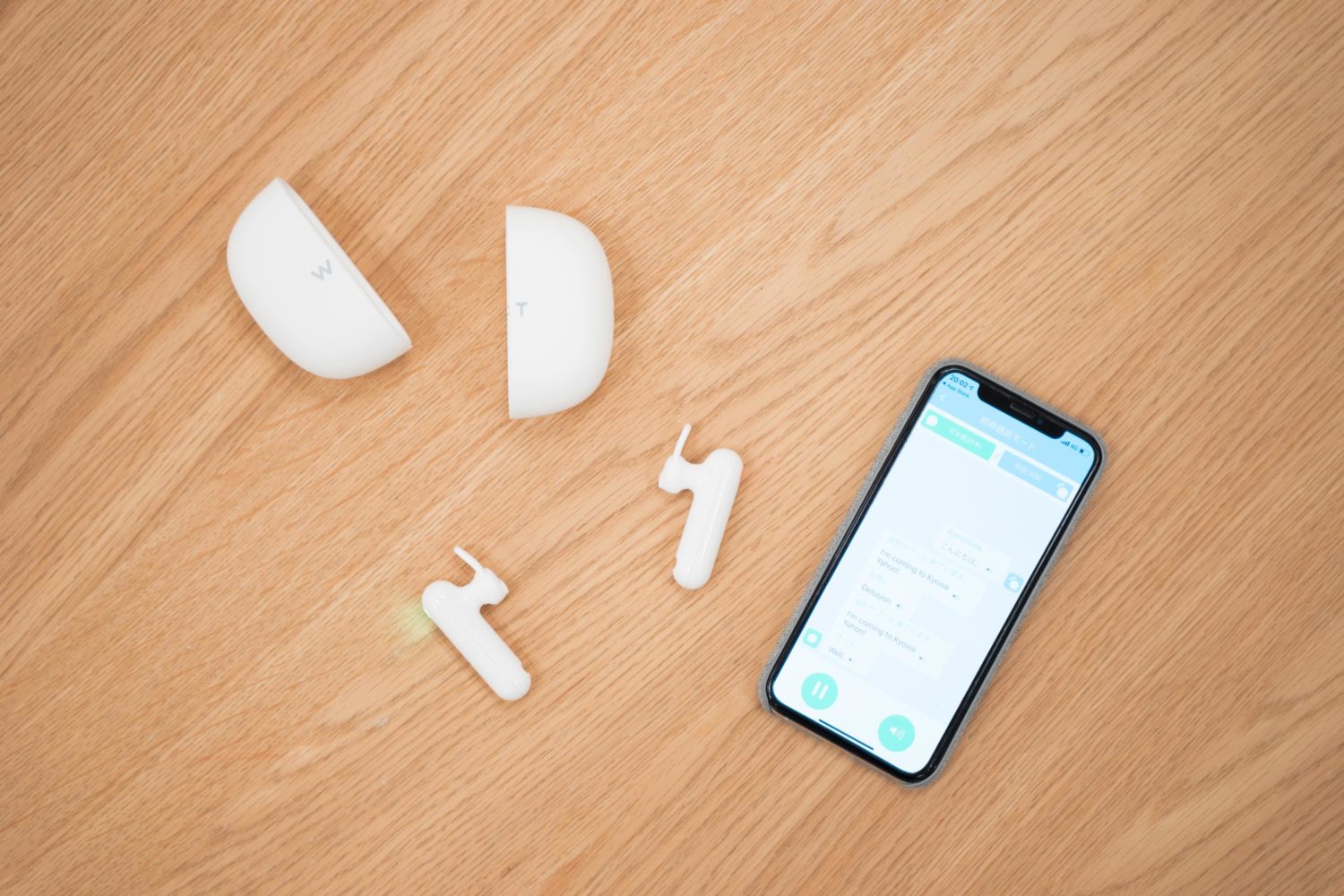 36言語のリアルタイム双方向翻訳が可能！イヤホン型翻訳機『WT2 Plus