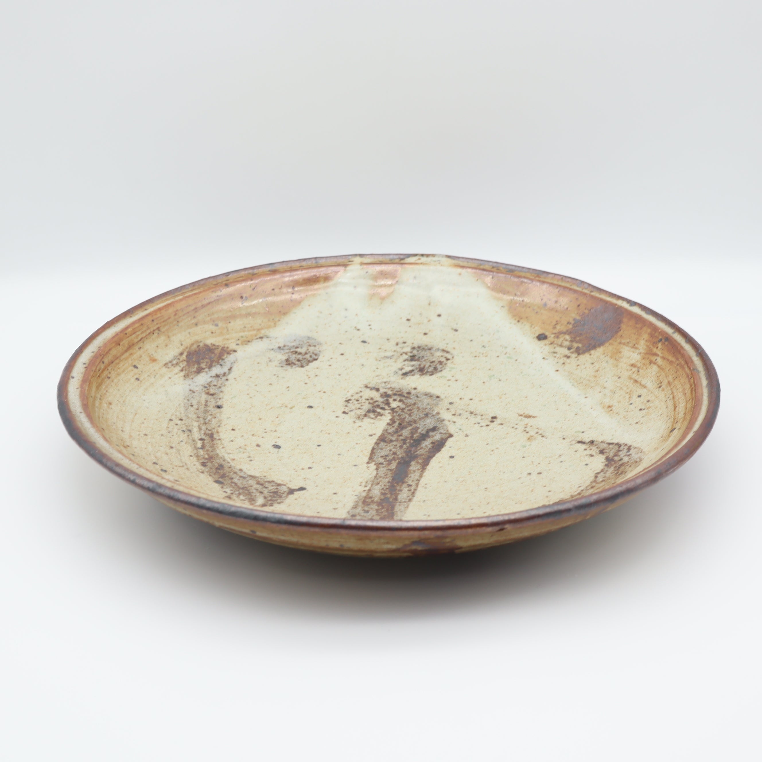 益子焼 民藝 黍文 大皿 作家不詳 益子焼 民藝 黍文 大皿 作家不詳