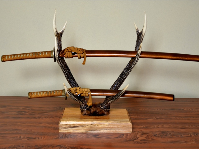 鹿の角刀掛け Yahoo!オークション -「鹿の角 刀掛け」の落札相場・落札価格