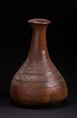 森岡成好作「徳利」/一輪挿し/陶器/南蛮焼締 南蛮焼締 すり鉢（森岡成