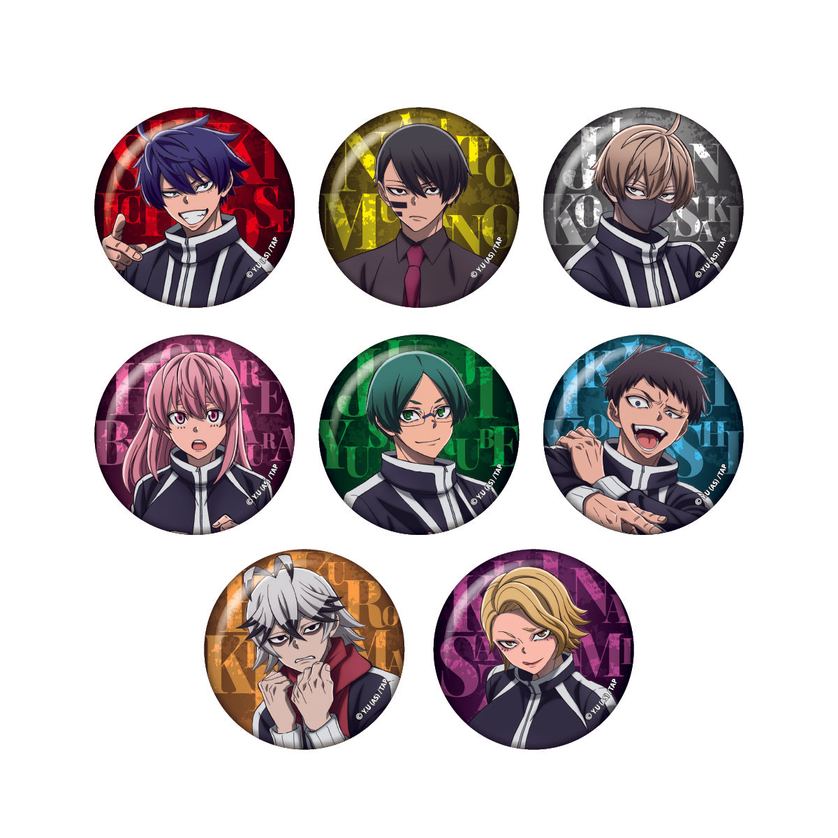 桃源暗鬼 ホログラム 缶バッジ box マズル 原作絵 桃源暗鬼 ホログラム