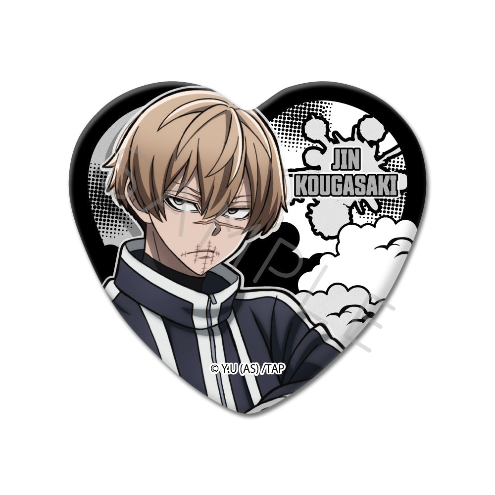 TVアニメ「桃源暗鬼」第1弾 ハート型缶バッジ YC (皇后崎 迅)｜TV