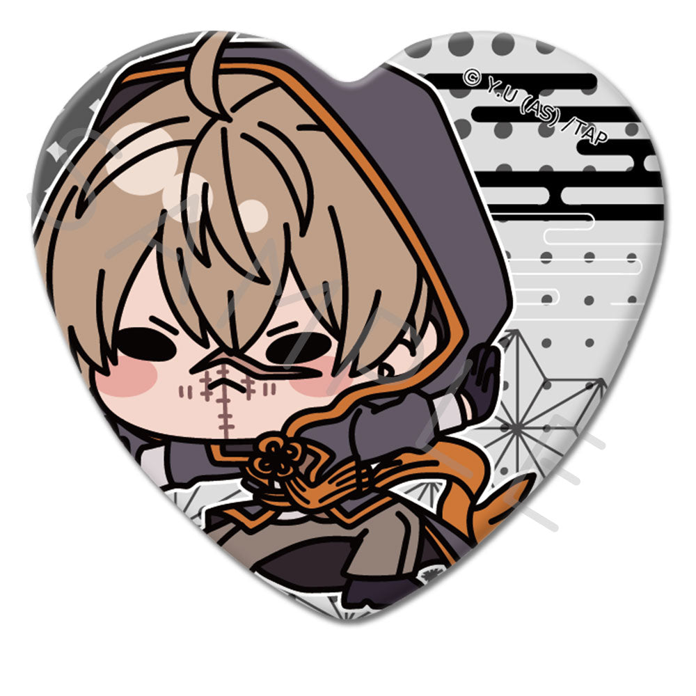 TVアニメ「桃源暗鬼」第2弾 ハート型缶バッジ M-NC (皇后崎 迅)｜TV