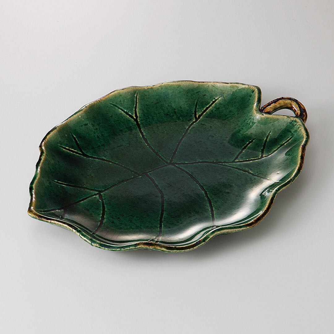 水無月 葉型前菜皿 [ 正角・変形皿 ] 27.8×20.5×2.7cm