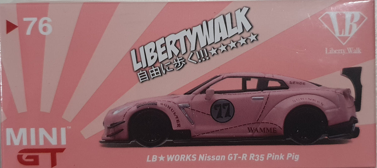 激レアMINI GT LB☆Works NissanGT-R CandyPink MINI GT LB×Works