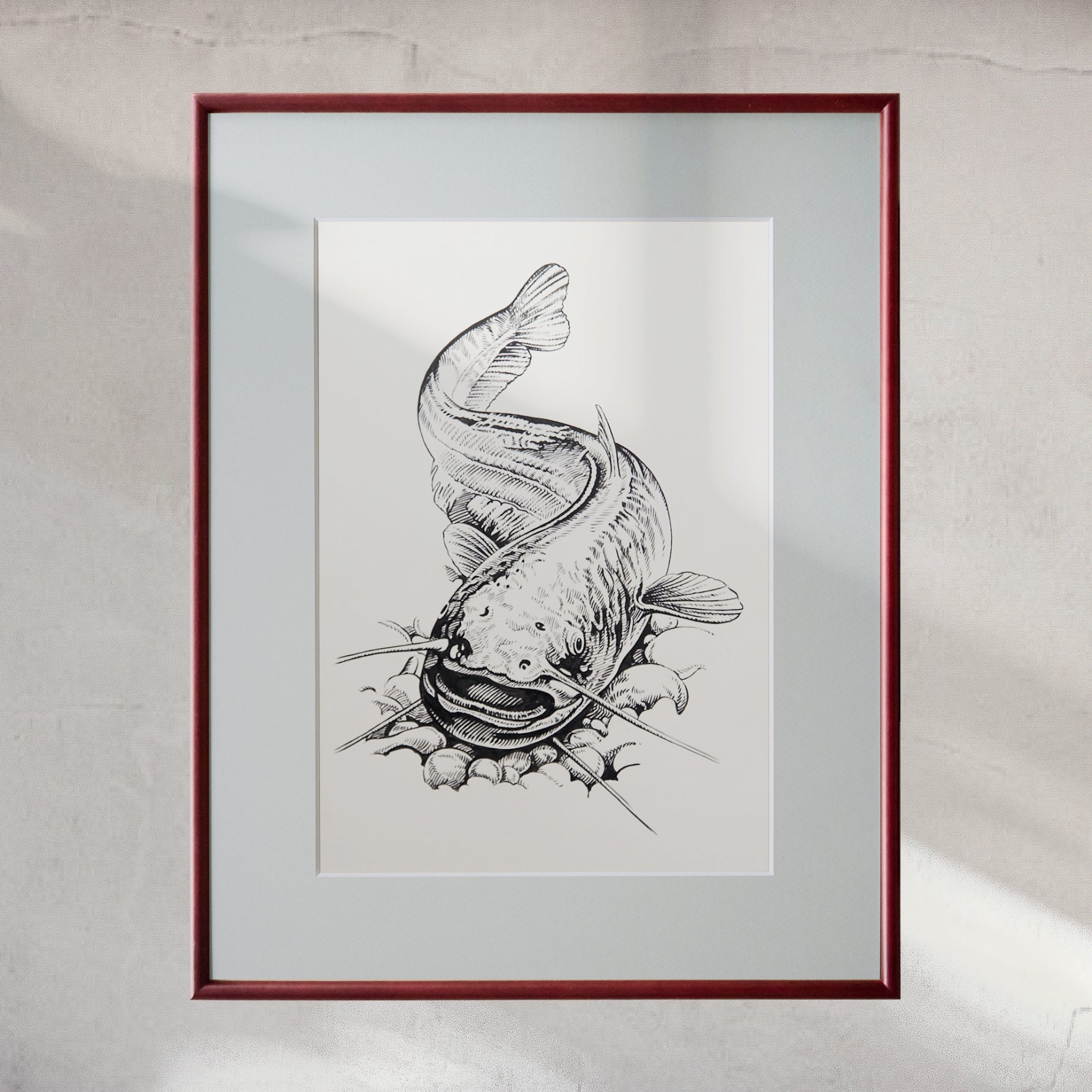 色鉛筆画 ナマズ(原画) ARIA🎨✏️ on X: