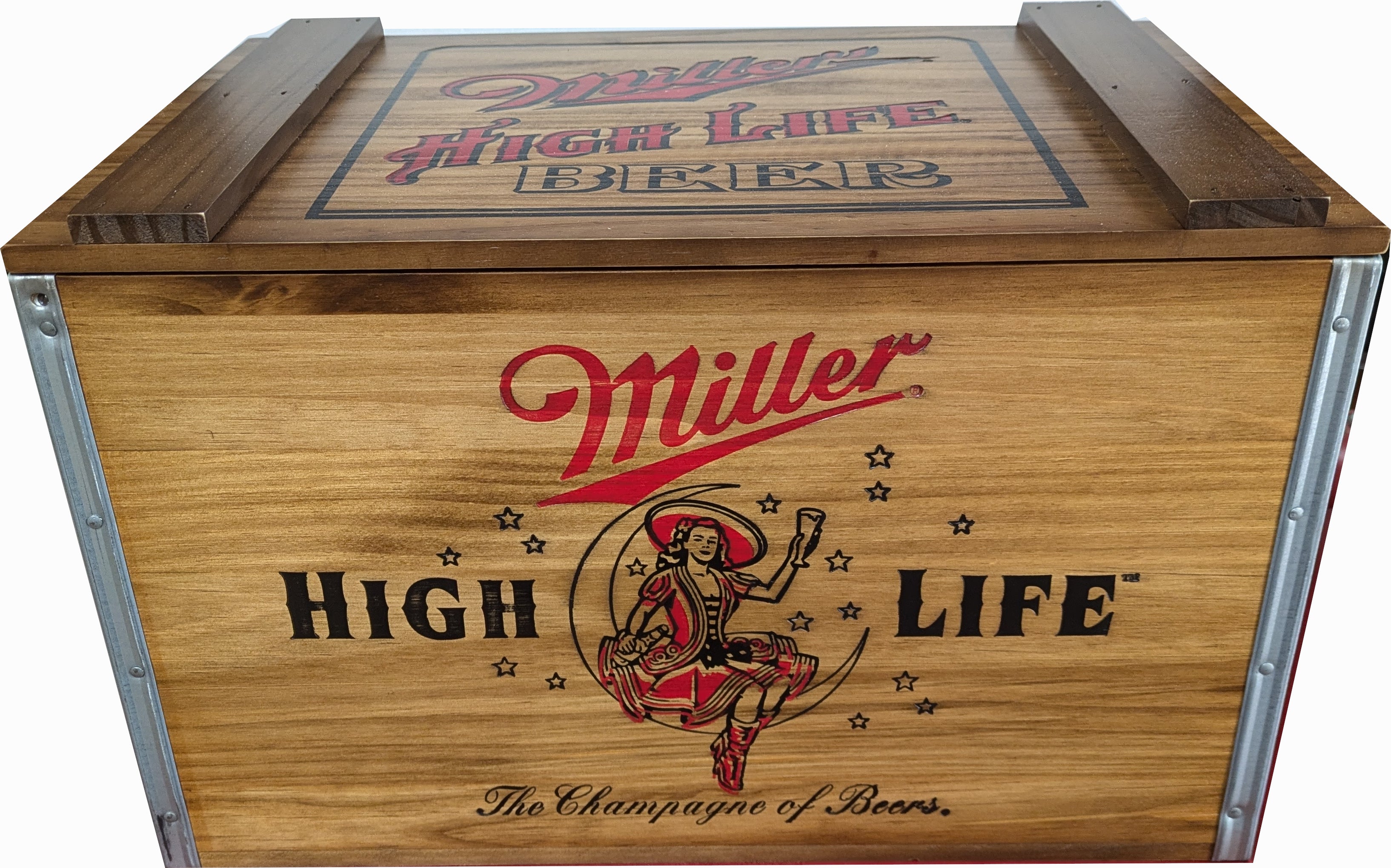 55070 MILLER HIGH LIFE GIRL IN THE MOON BEER CRATE – Vintage Editions